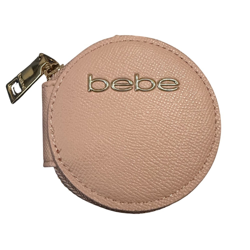 Bebe Coin Purse Bag Charm Pink Keychain Earbud Airpod Holder Jewelry Travel